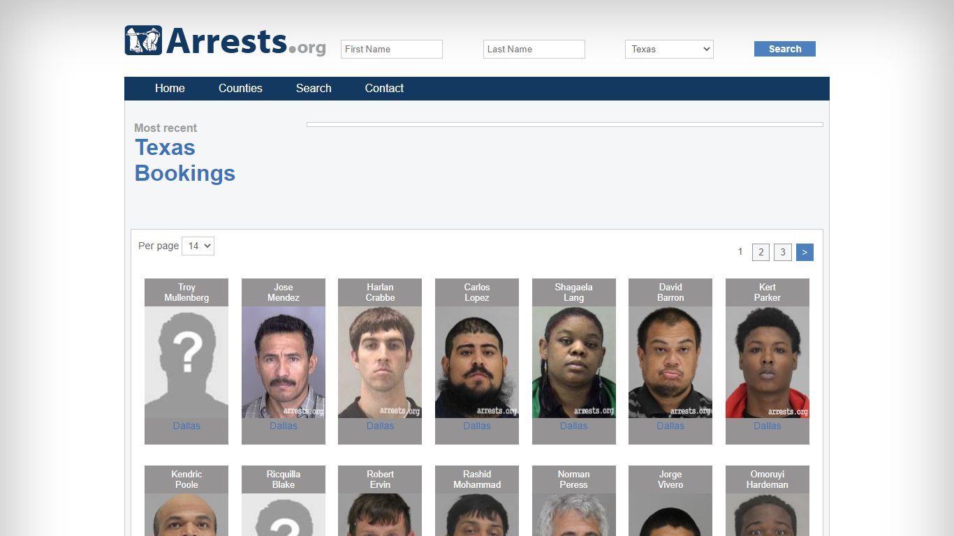 Texas Arrests and Inmate Search